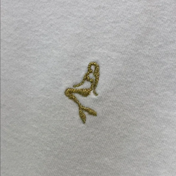 Lilly Pulitzer white Sweatshirt with Gold mermaid Embroidered Motifs - Picture 6 of 7